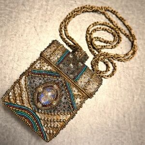 Heavily-Embellished Hardshell Mini Bag